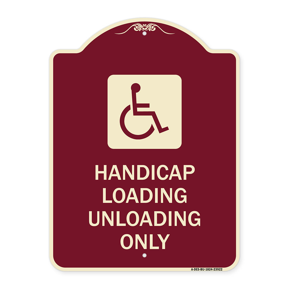 Handicap Loading Unloading Only (With Handicap Symbol)