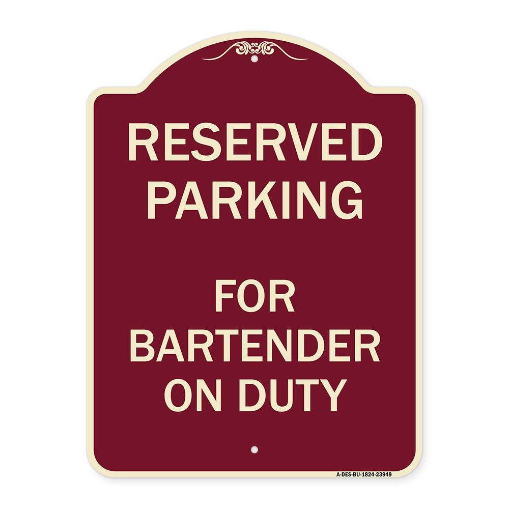 For Bartender on Duty