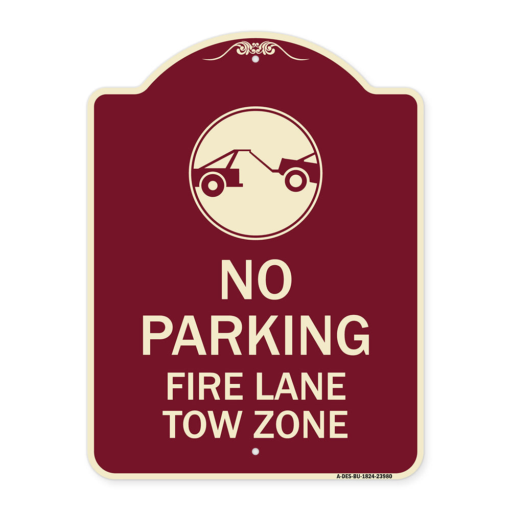 Fire Lane Tow Zone with Graphic