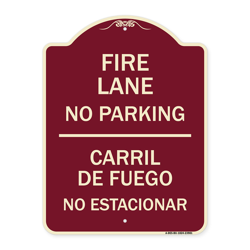 Fire Lane No Parking - Carril De Fuege No Esta Conar