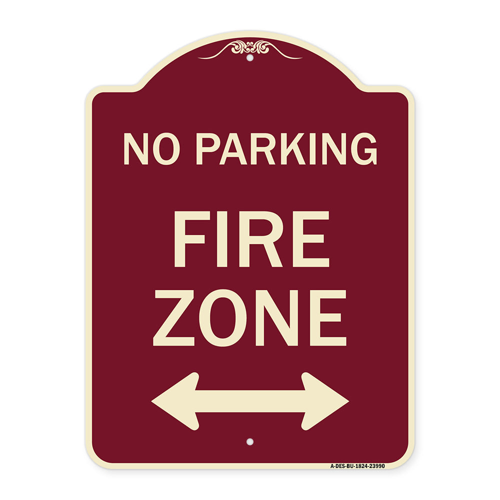 Fire Lane with Bidirectional Arrow