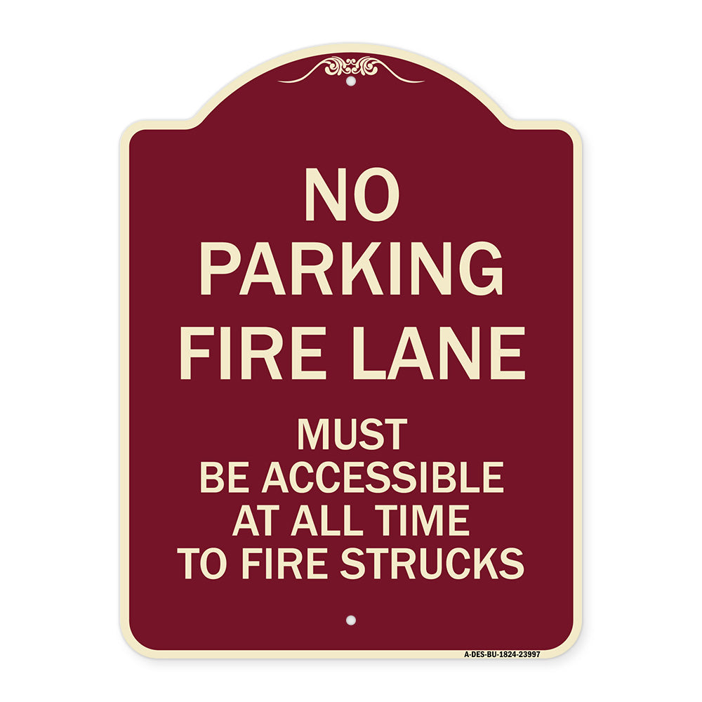 Fire Lane Must Be Accessible at All Time to Fire Trucks