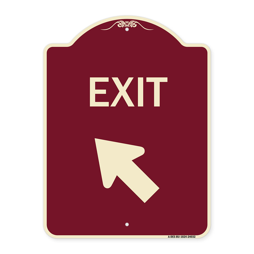Exit Sign Exit with Left Arrow