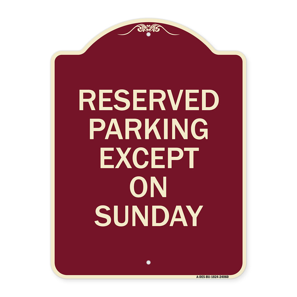 Except on Sunday