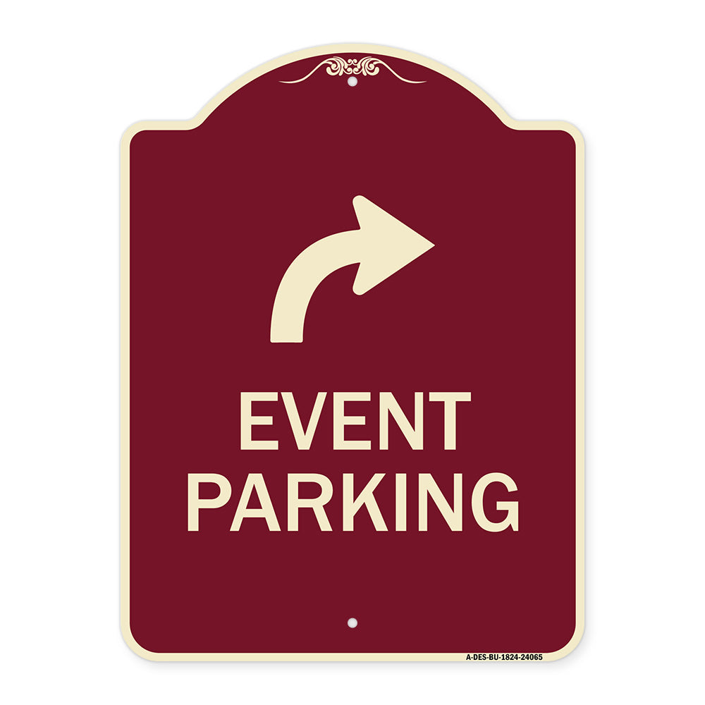 Event Parking Only (With Upper Right Arrow)