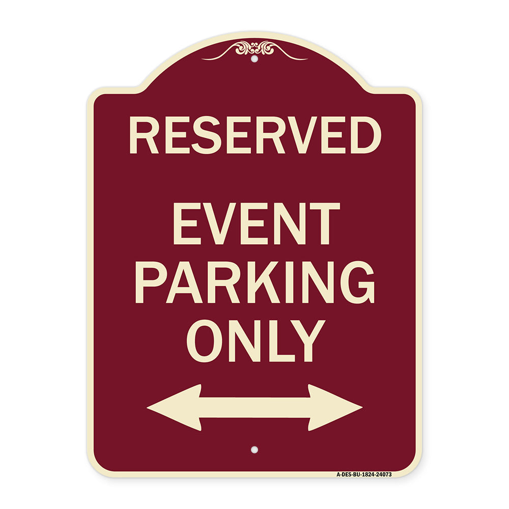 Event Parking Only (With Bidirectional Arrow)
