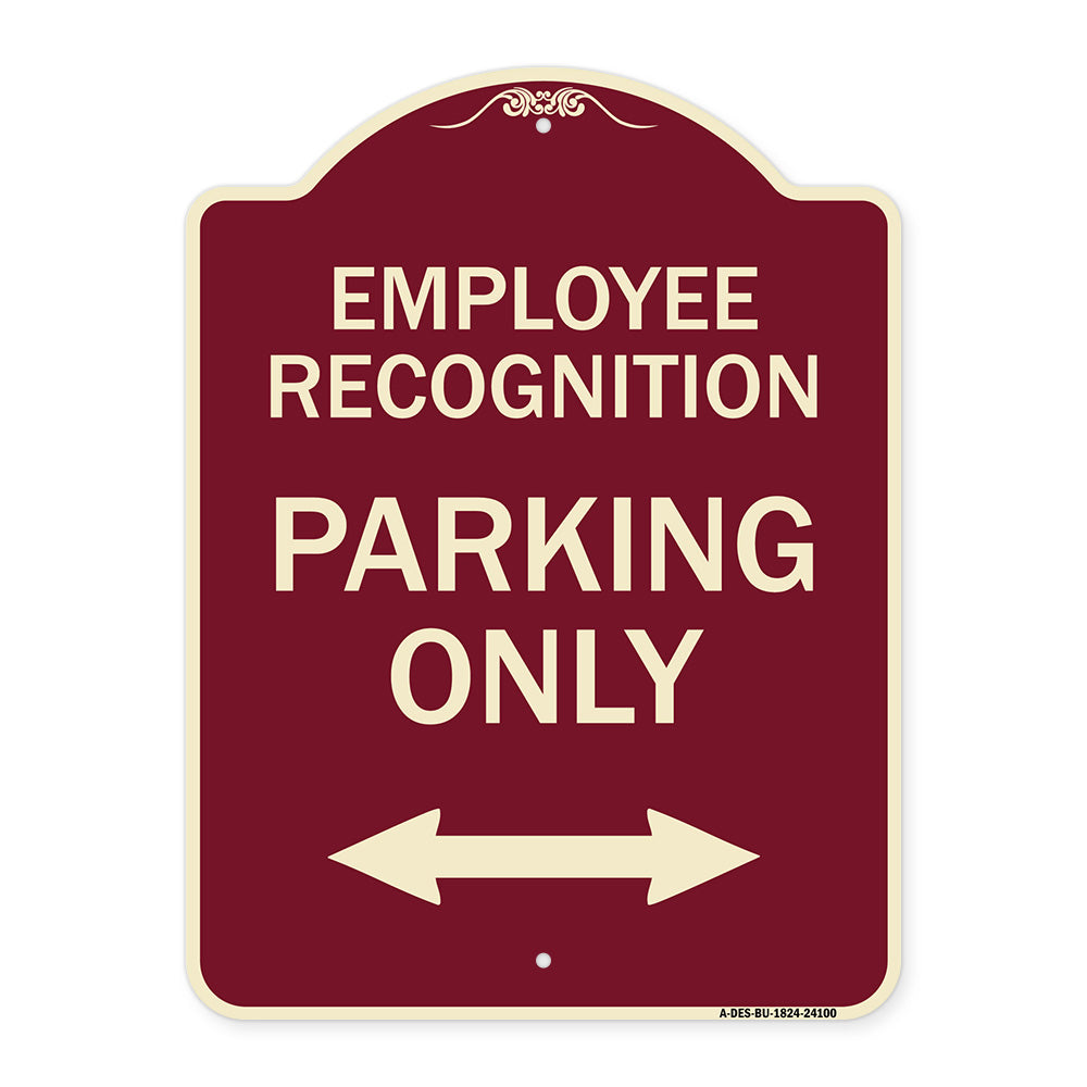 Employee Recognition Parking Only (With Bi-Directional Arrow)