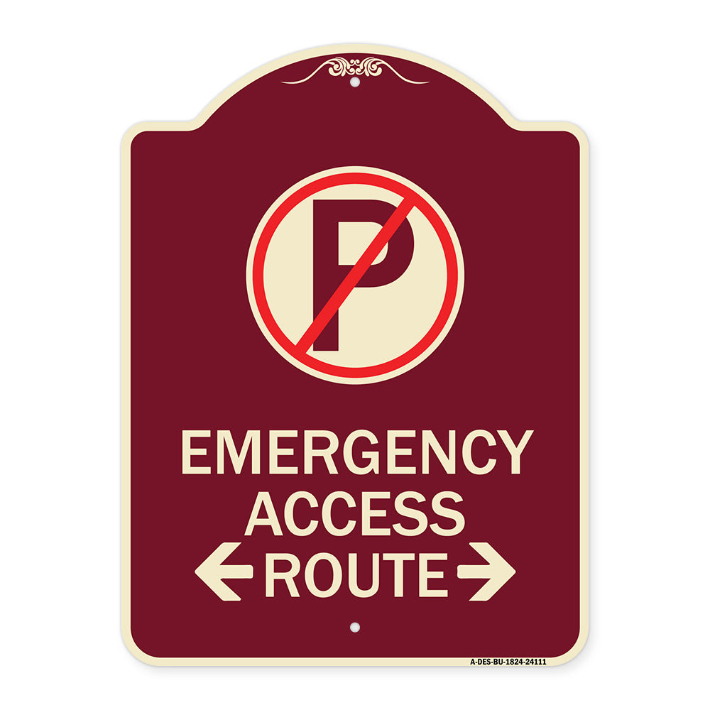 Emergency Access Route (With Bidirectional Arrow)