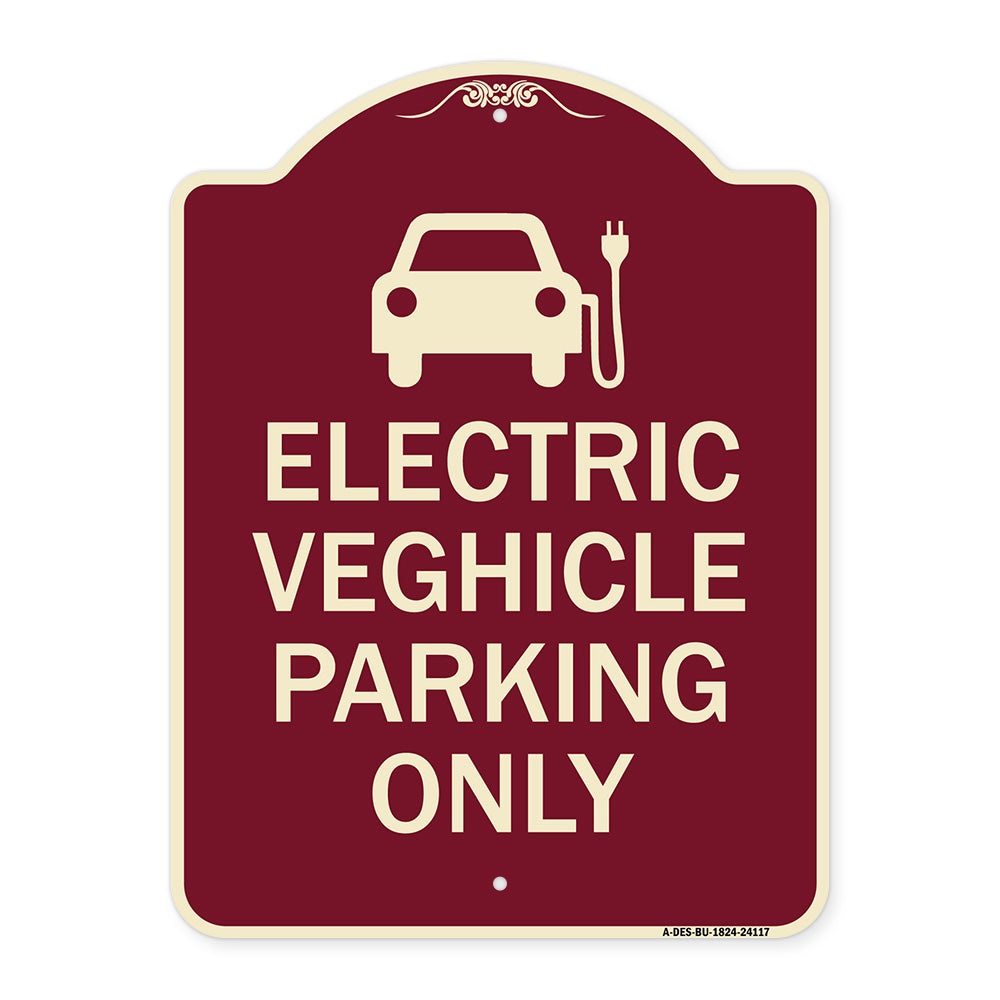 Electric Vehicle Parking Only (With Graphic)