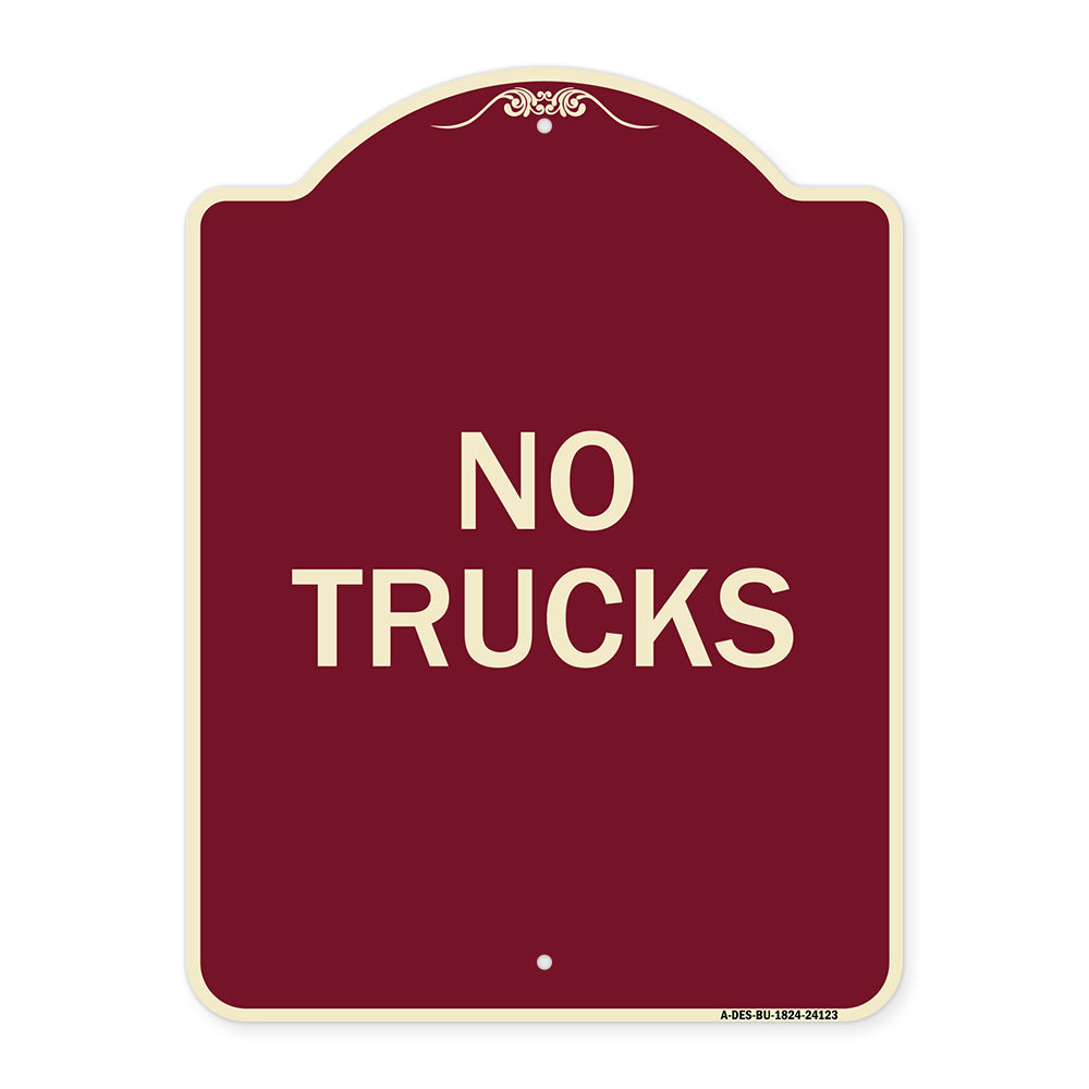 Driveway Sign No Trucks