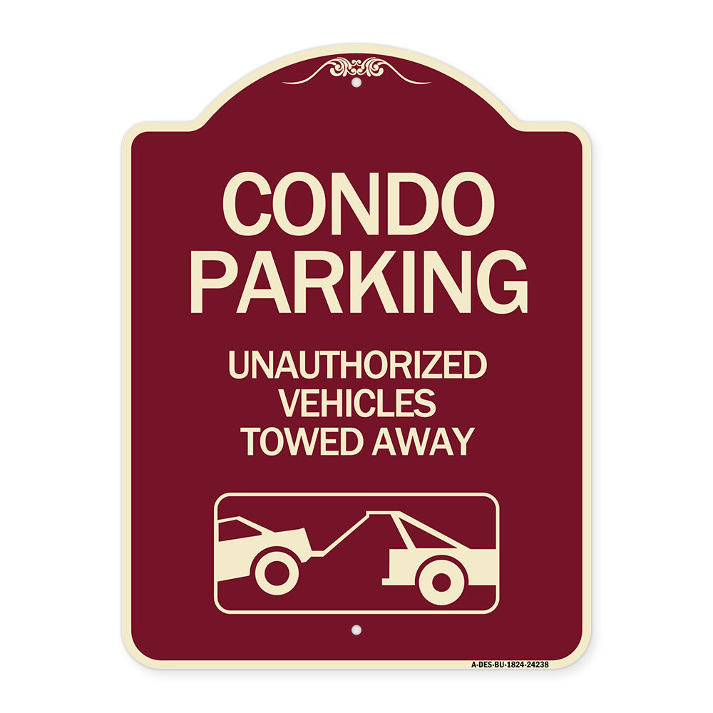 Condo Parking - Unauthorized Vehicles Towed Away (With Car Tow Graphic)