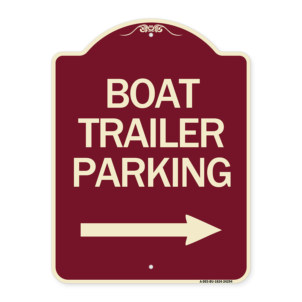 Boat Trailer Parking (With Right Arrow Symbol)