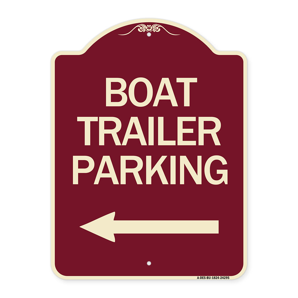 Boat Trailer Parking (With Left Arrow Symbol)