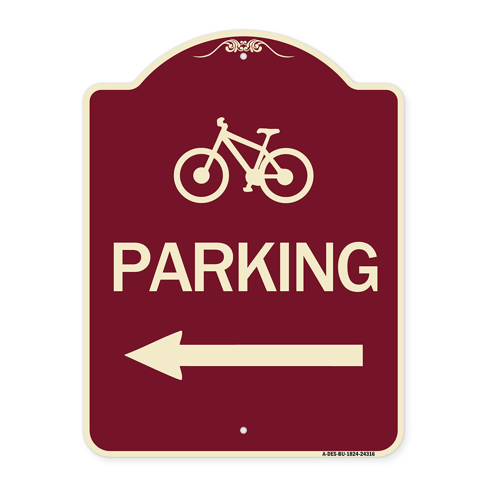 Bicycle Symbol Parking (Left Arrow)