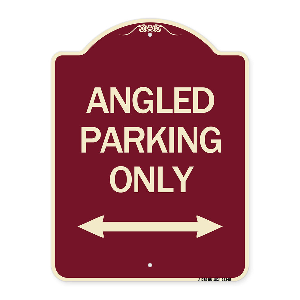 Angle Parking Only (With Bidirectional Arrow)