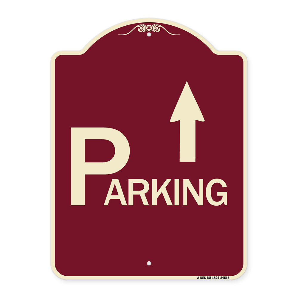 Parking with Arrow Pointing Up