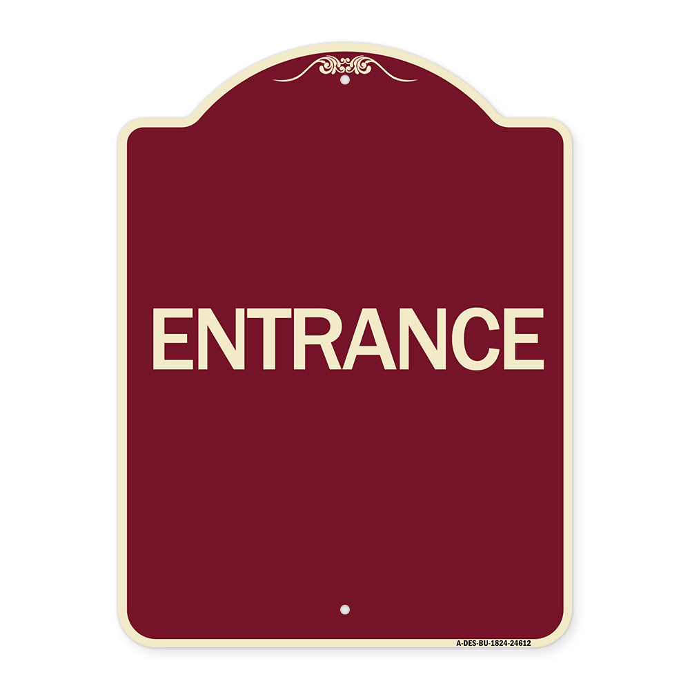 Traffic Entrance Sign Entrance