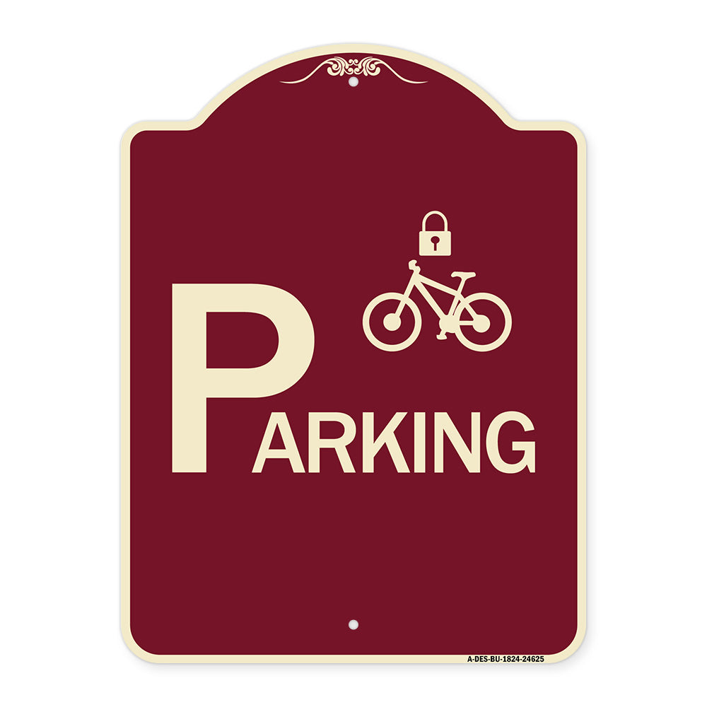 Parking (With Cycle and Lock Symbol)