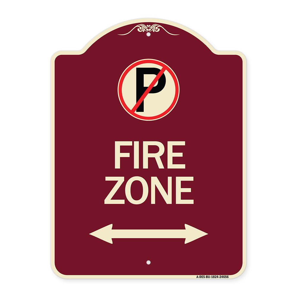(No Parking Symbol and Arrow Pointing Left and Right)