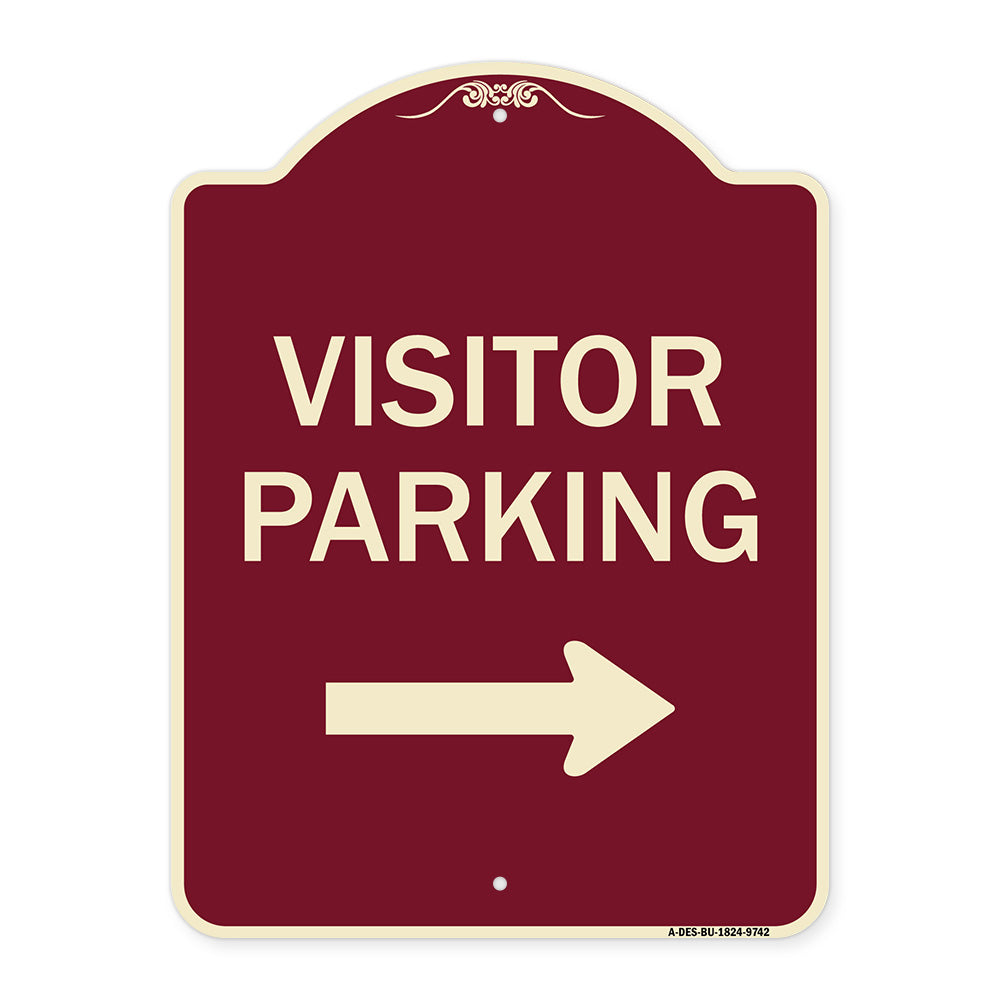 Visitor Parking (With Right Arrow)