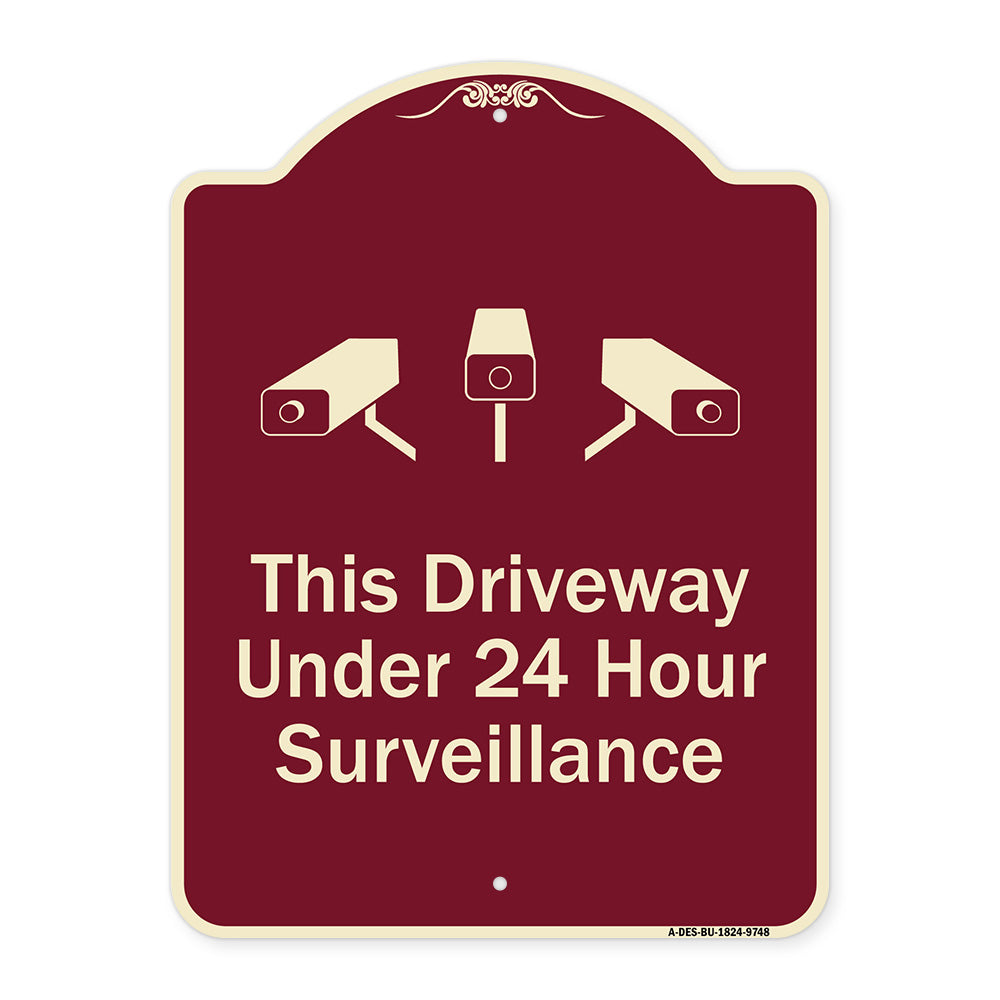 This Driveway Under 24 Hour Surveillance With Graphics