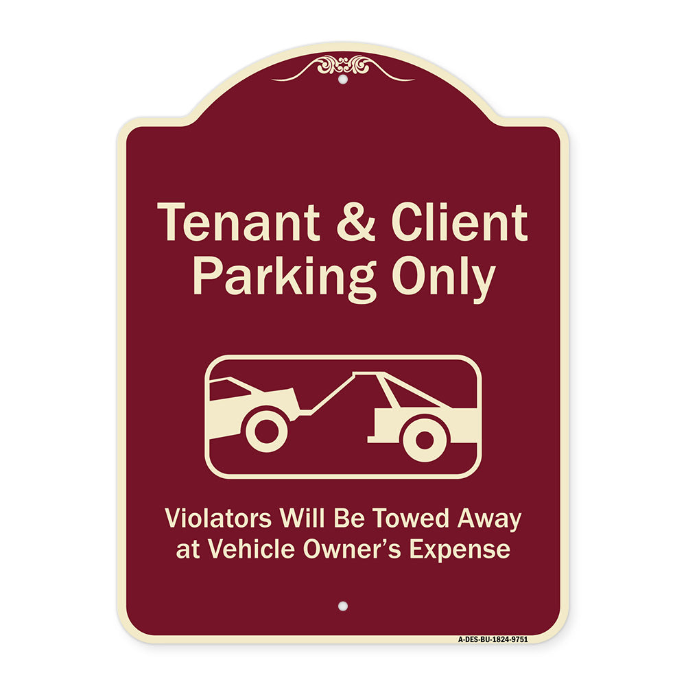 Tenant And Client Parking Only Violators Towed Away With Graphic