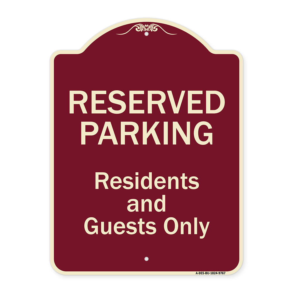 Reserved Parking - Residents And Guests Only