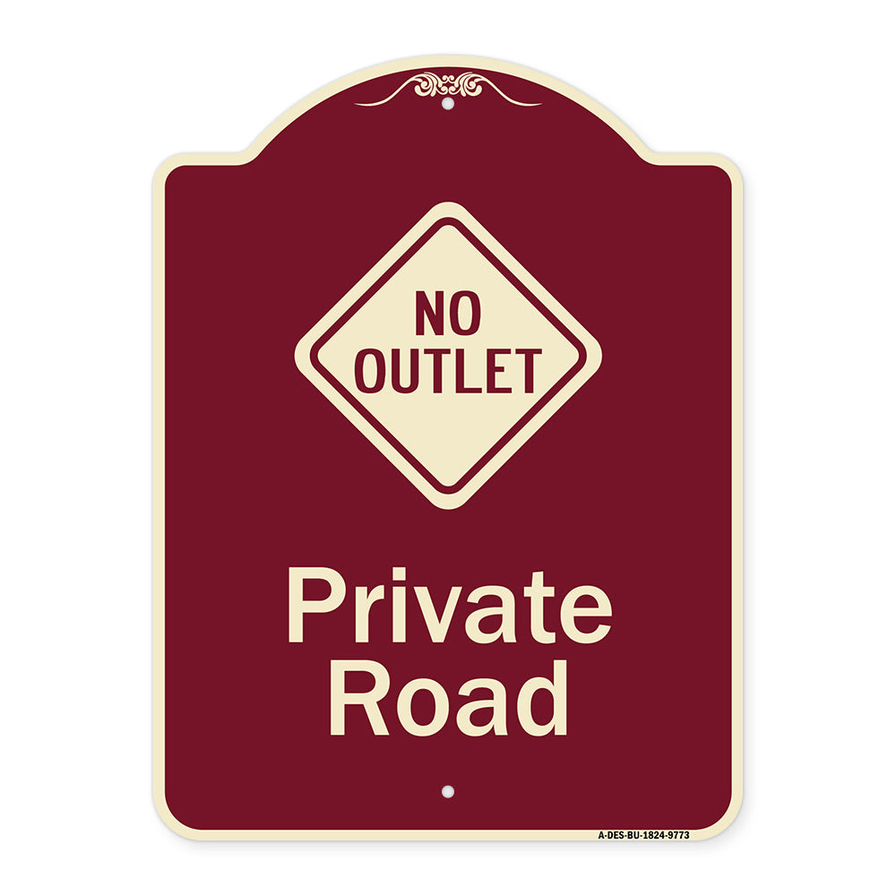 Private Road With No Outlet Symbol