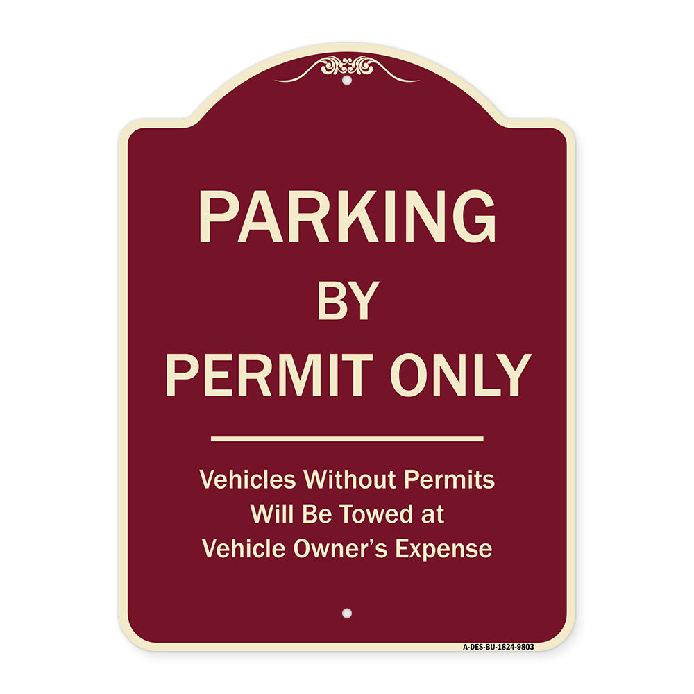 Parking By Permit Only Vehicles Without Permits Towed At Vehicle Owner's Expense