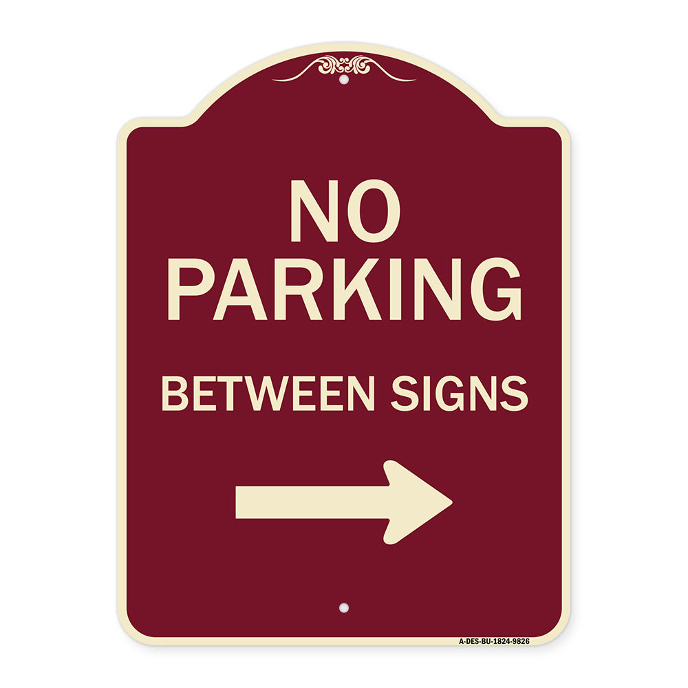 No Parking Between Signs Right