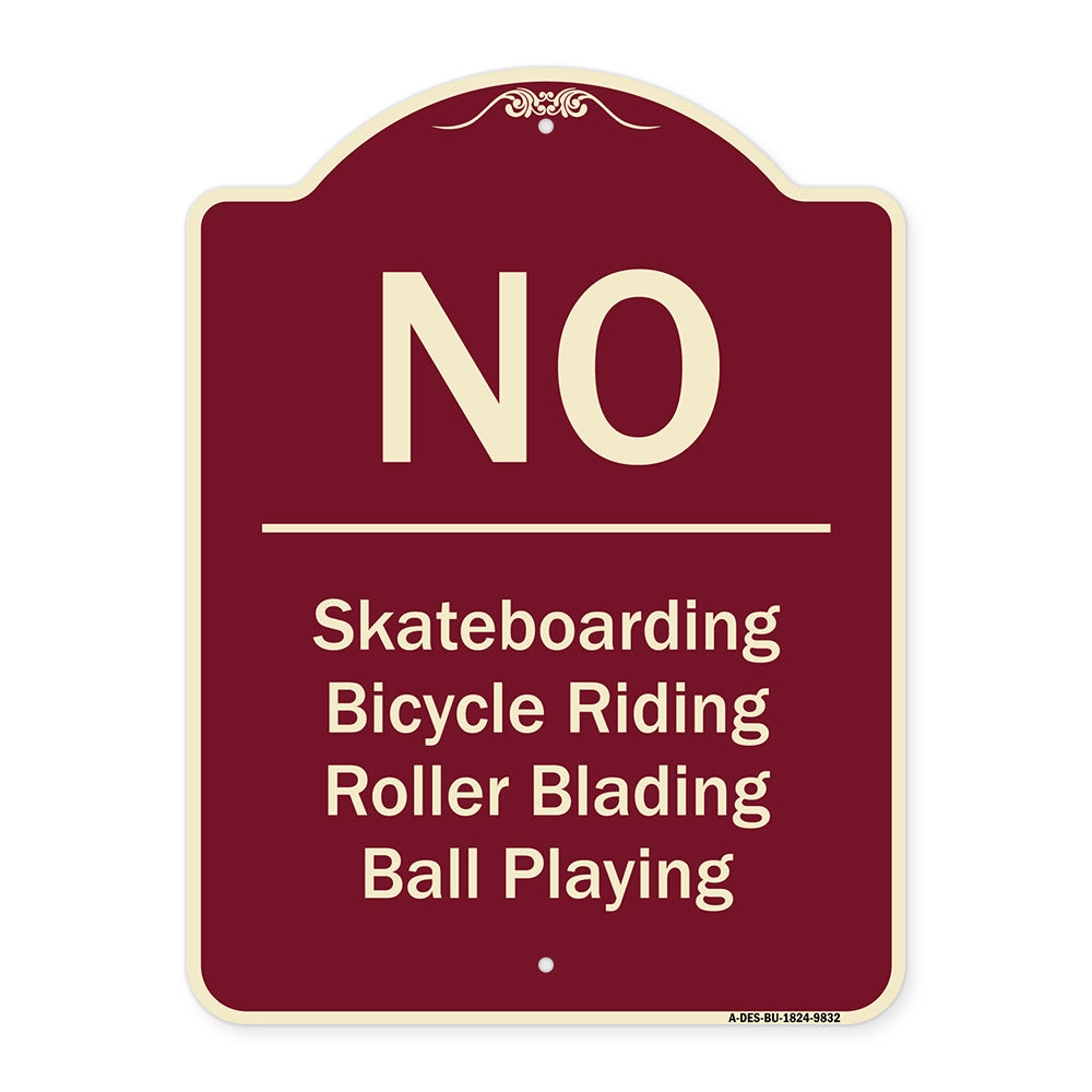 No - Bicycle Riding, Roller Blading, Ball Playing