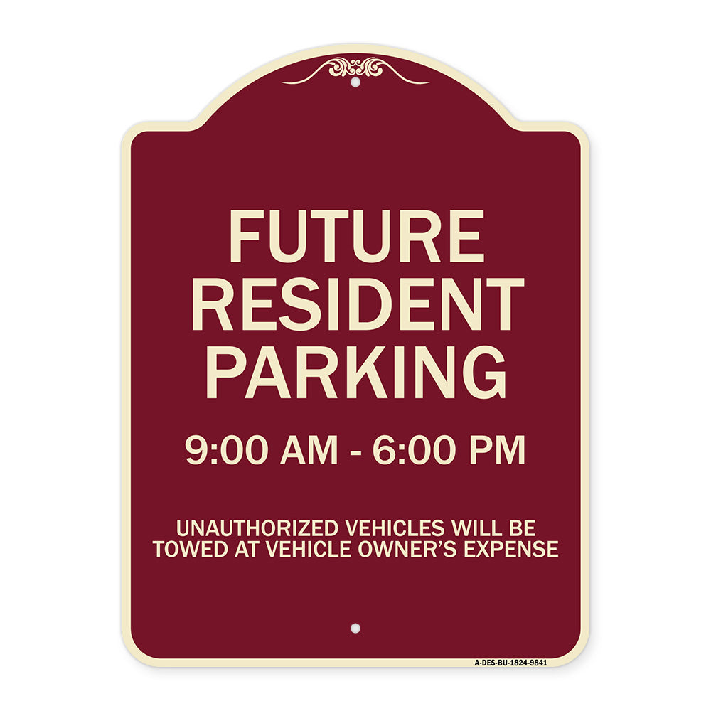 Future Resident Parking 9:00 To 6:00