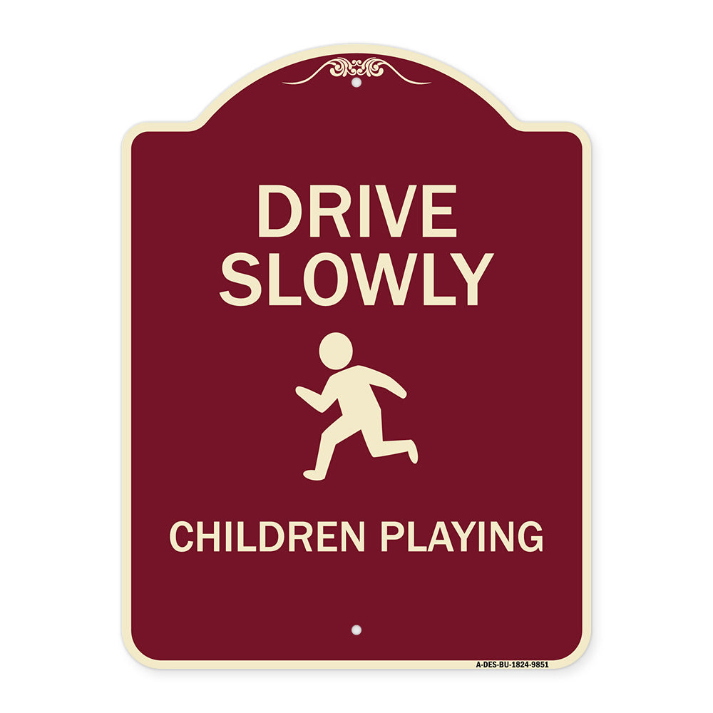 Drive Slowly Children Playing