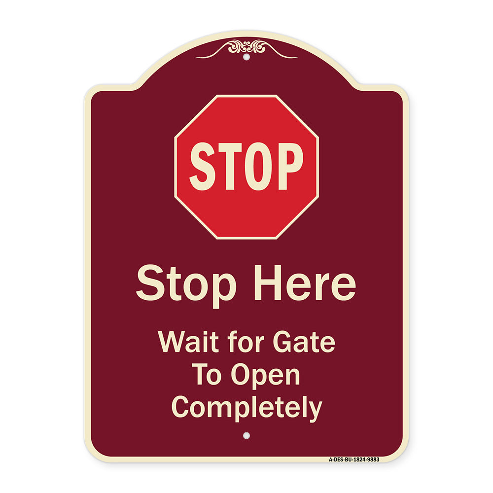 Stop, Wait For Gate To Open Completely With Symbol