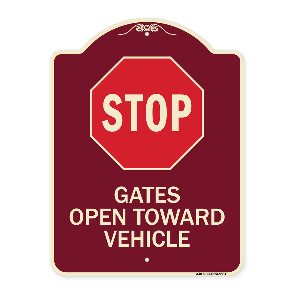 Stop, Gates Open Toward Vehicle