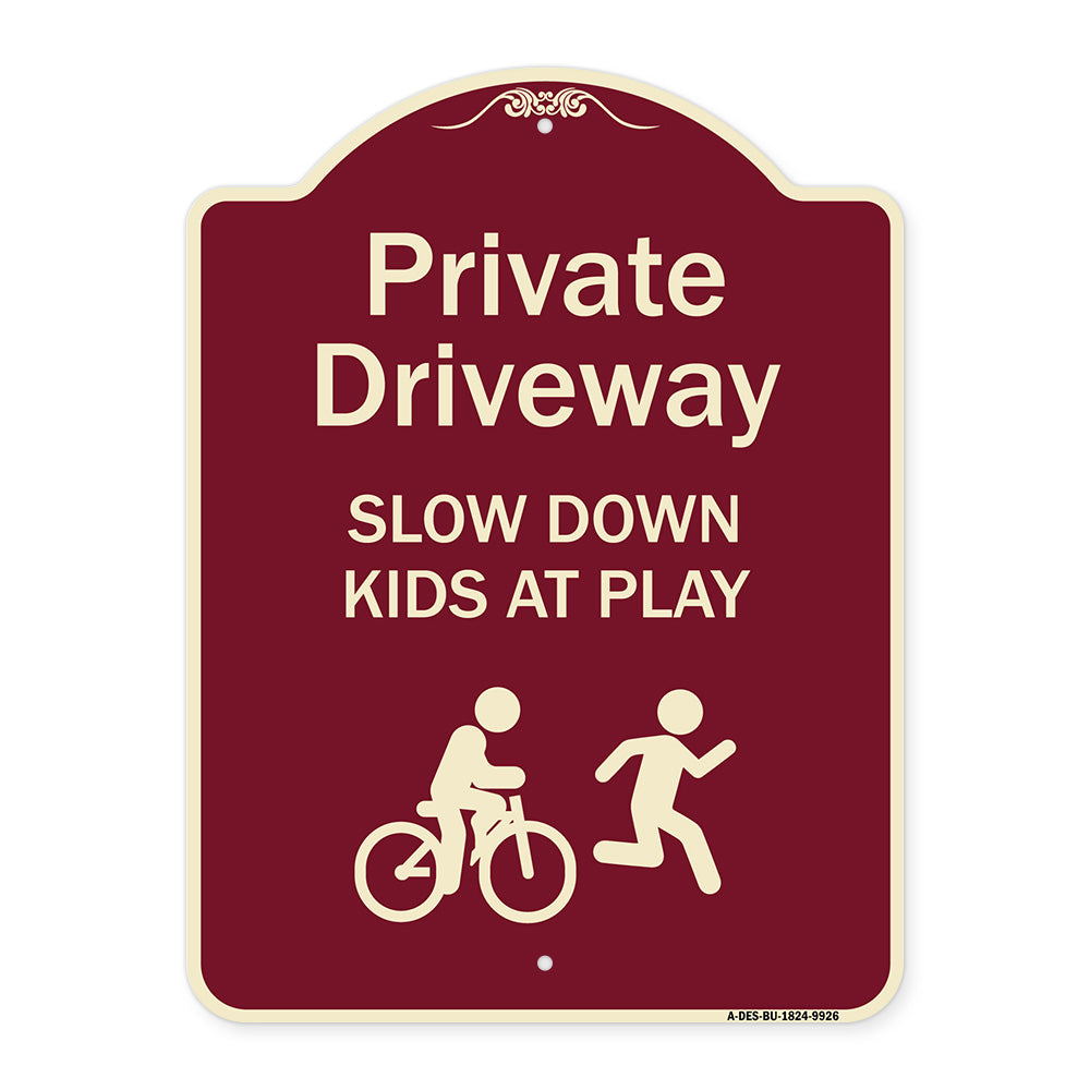 Private Driveway Slow Down Kids At Play