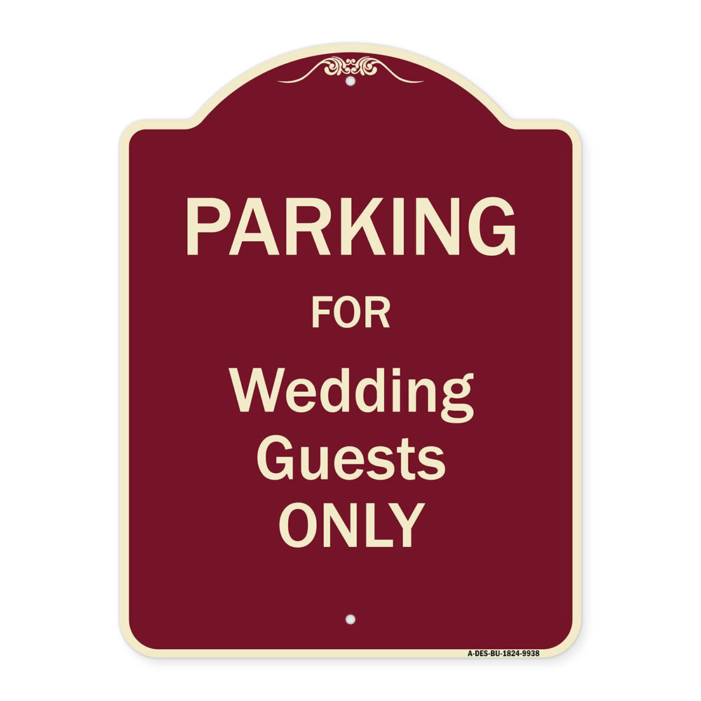 Parking For Wedding Guests Only