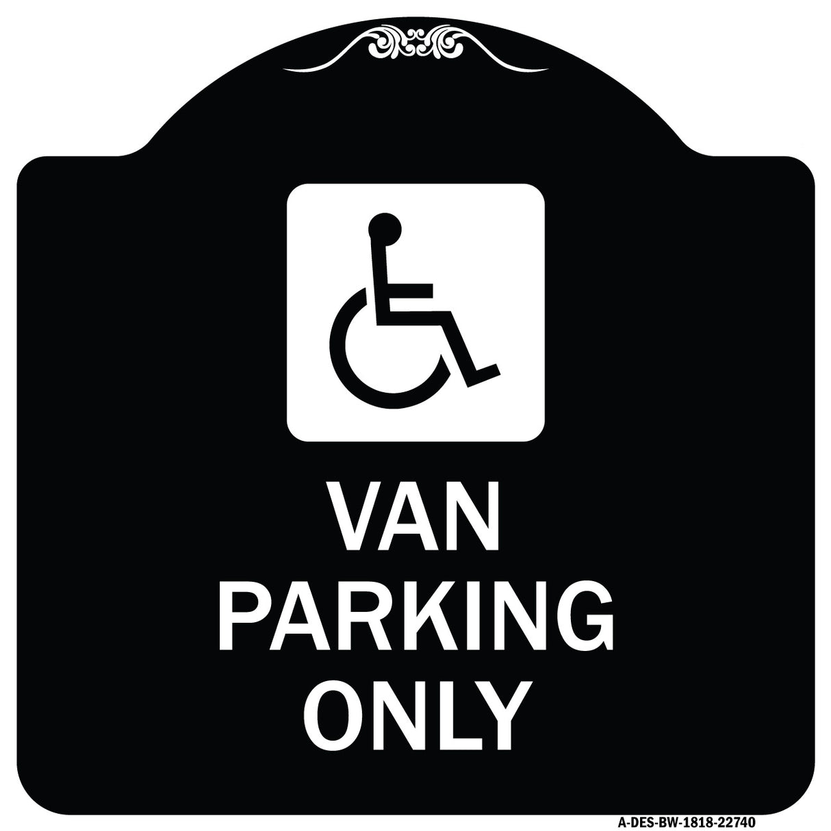 Van Parking Only (With Handicap Symbol)