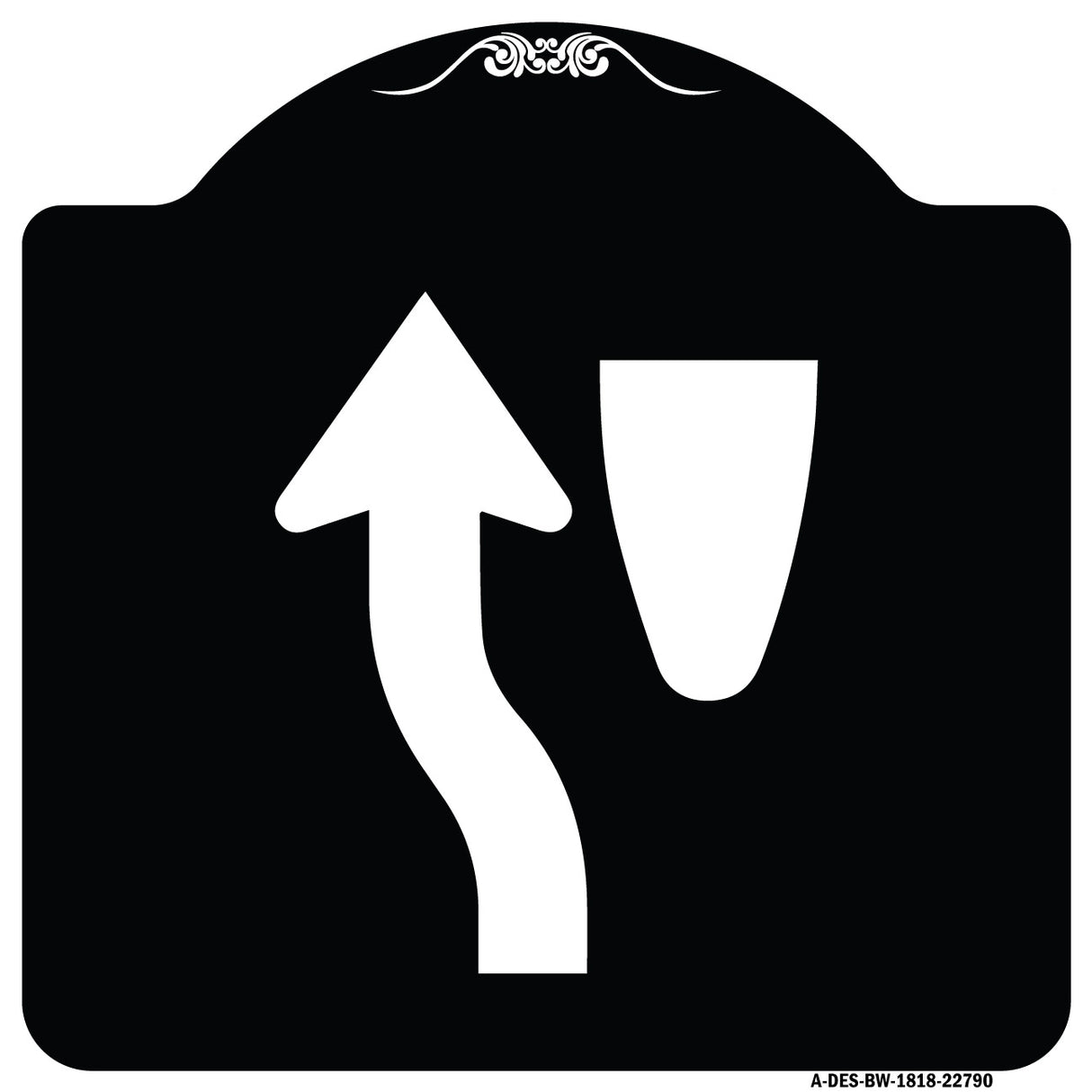 Traffic Sign Keep Left Symbol