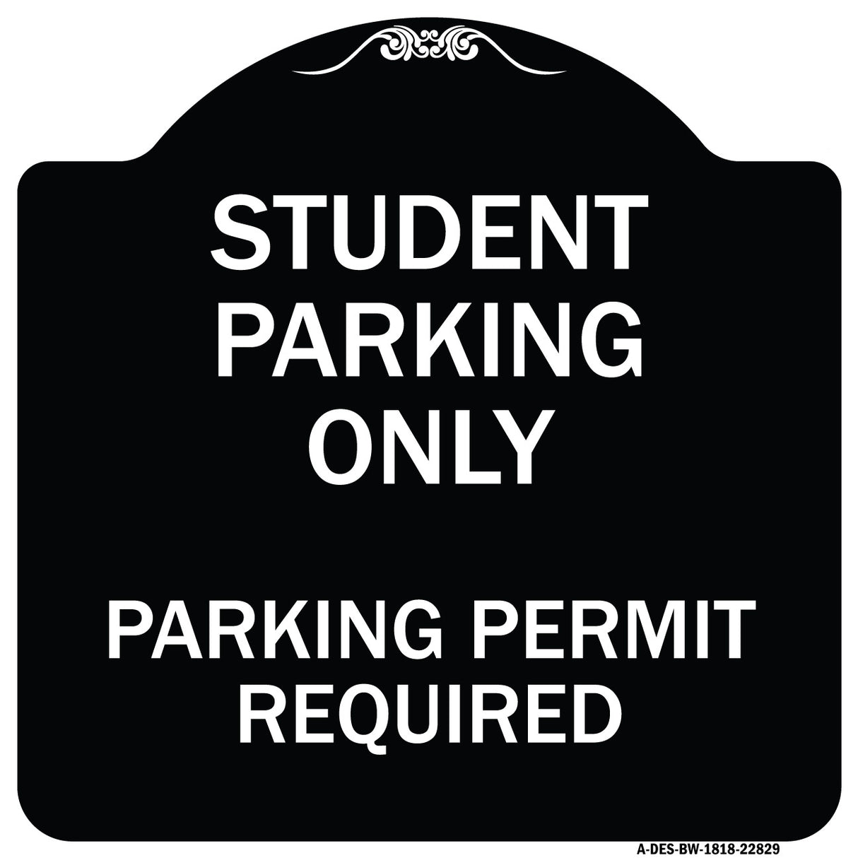 Student Parking Only Parking Permit Required