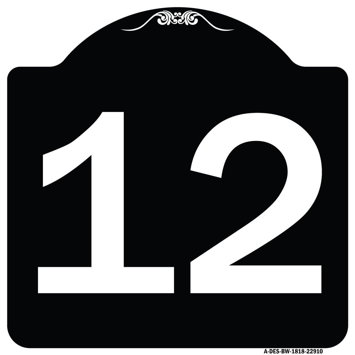 Sign with Number '12