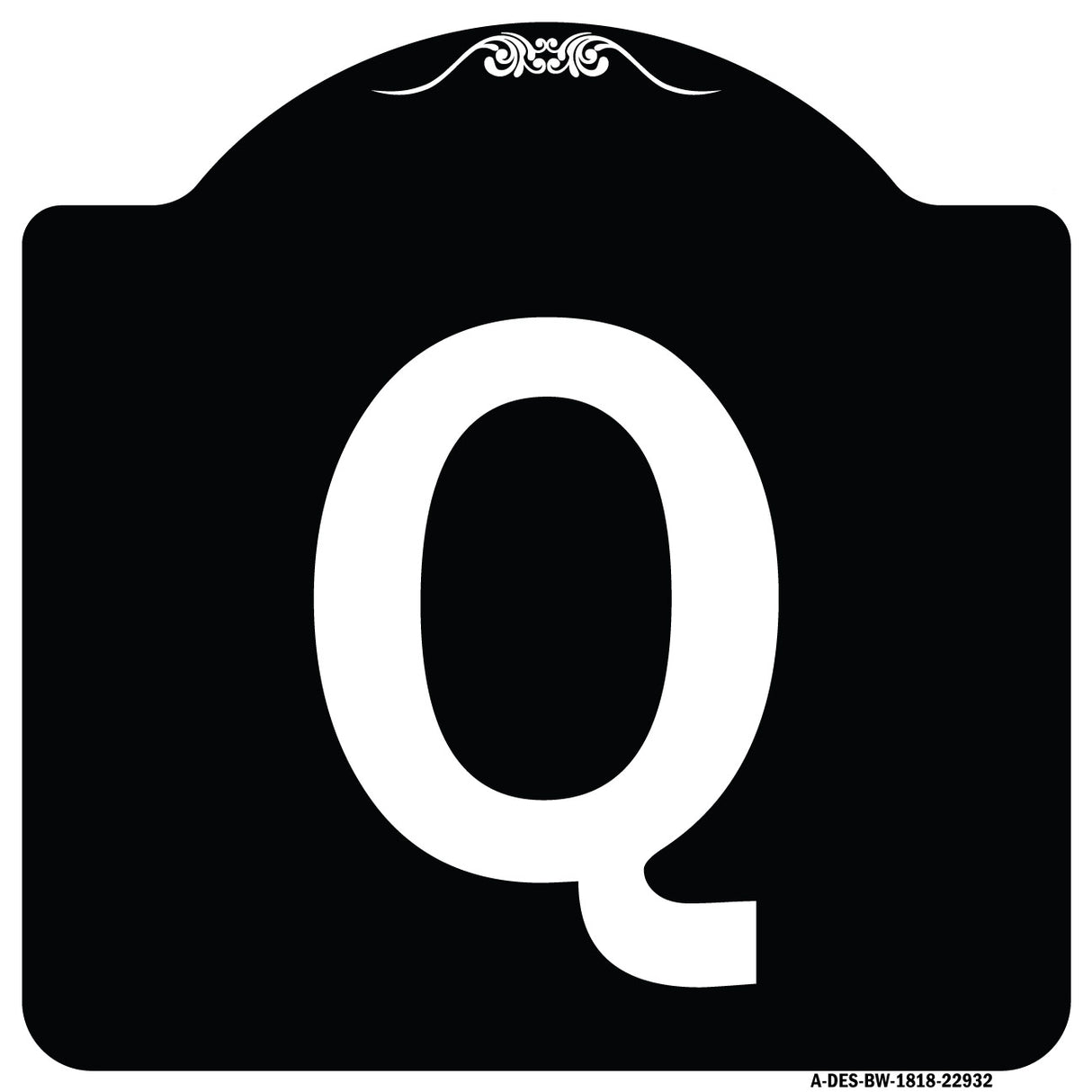 Sign with Letter Q