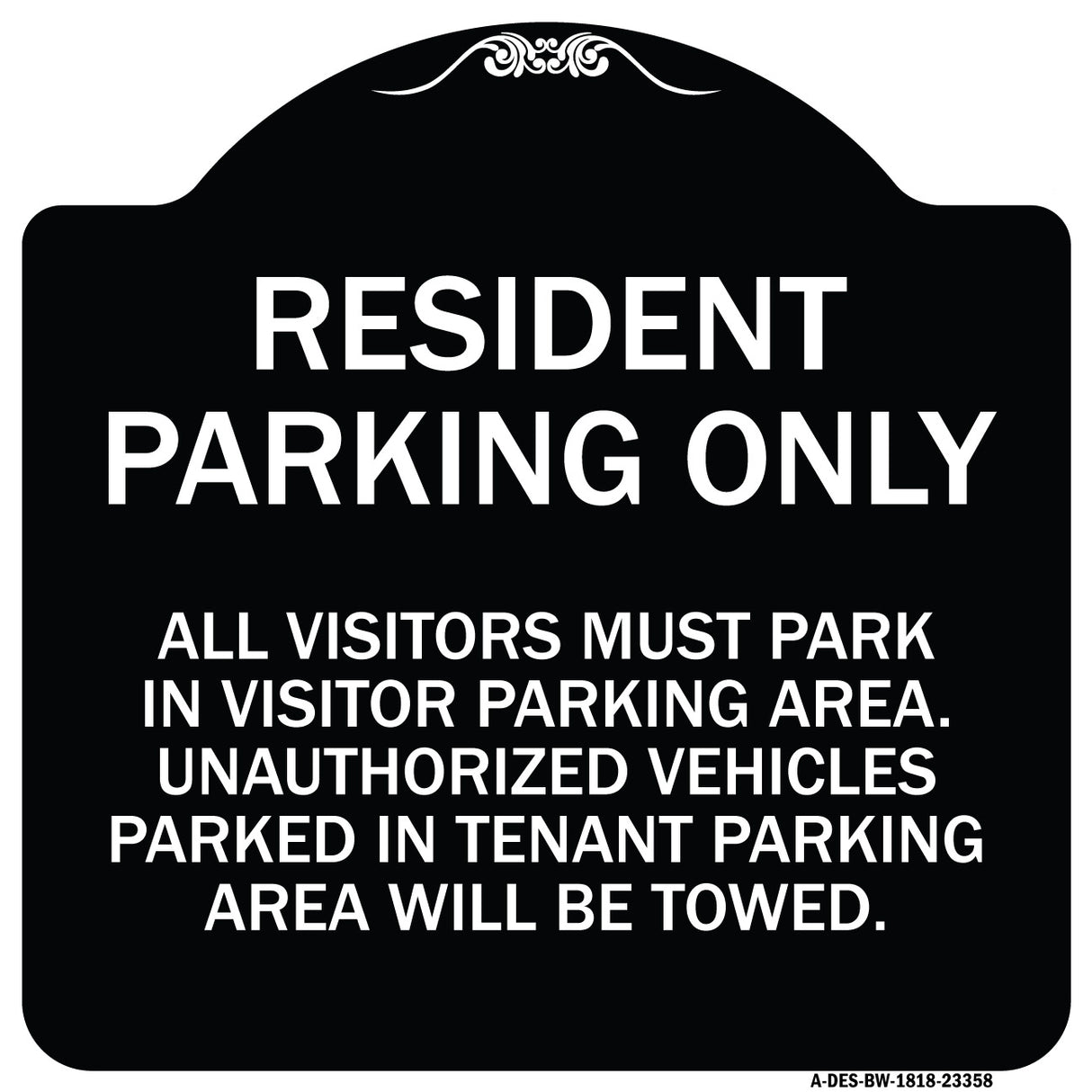 Parking Sign Resident Parking Only