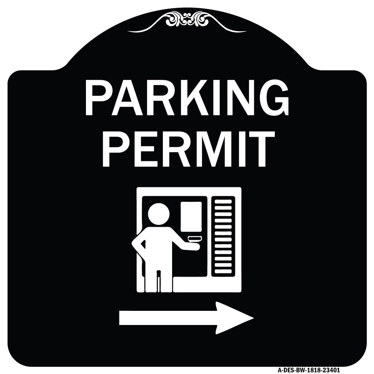 Parking Permit (With Right Arrow Symbol)