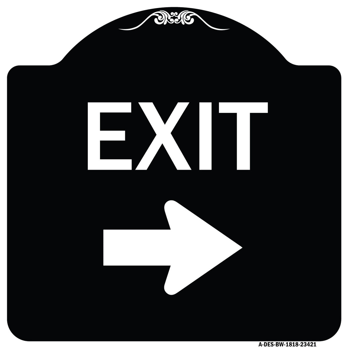 Parking Lot Sign Exit Sign (Right Arrow)