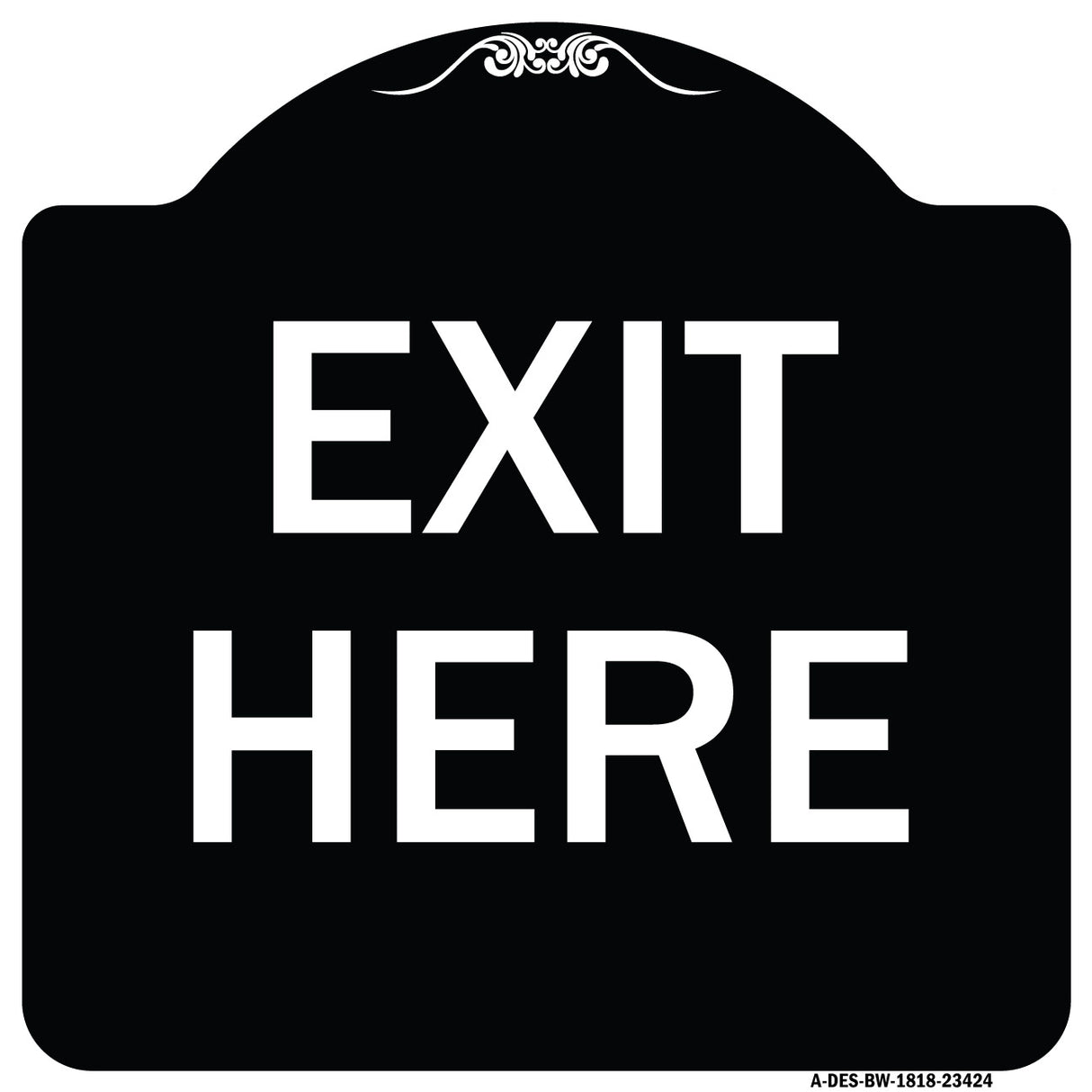 Parking Lot Sign Exit Here