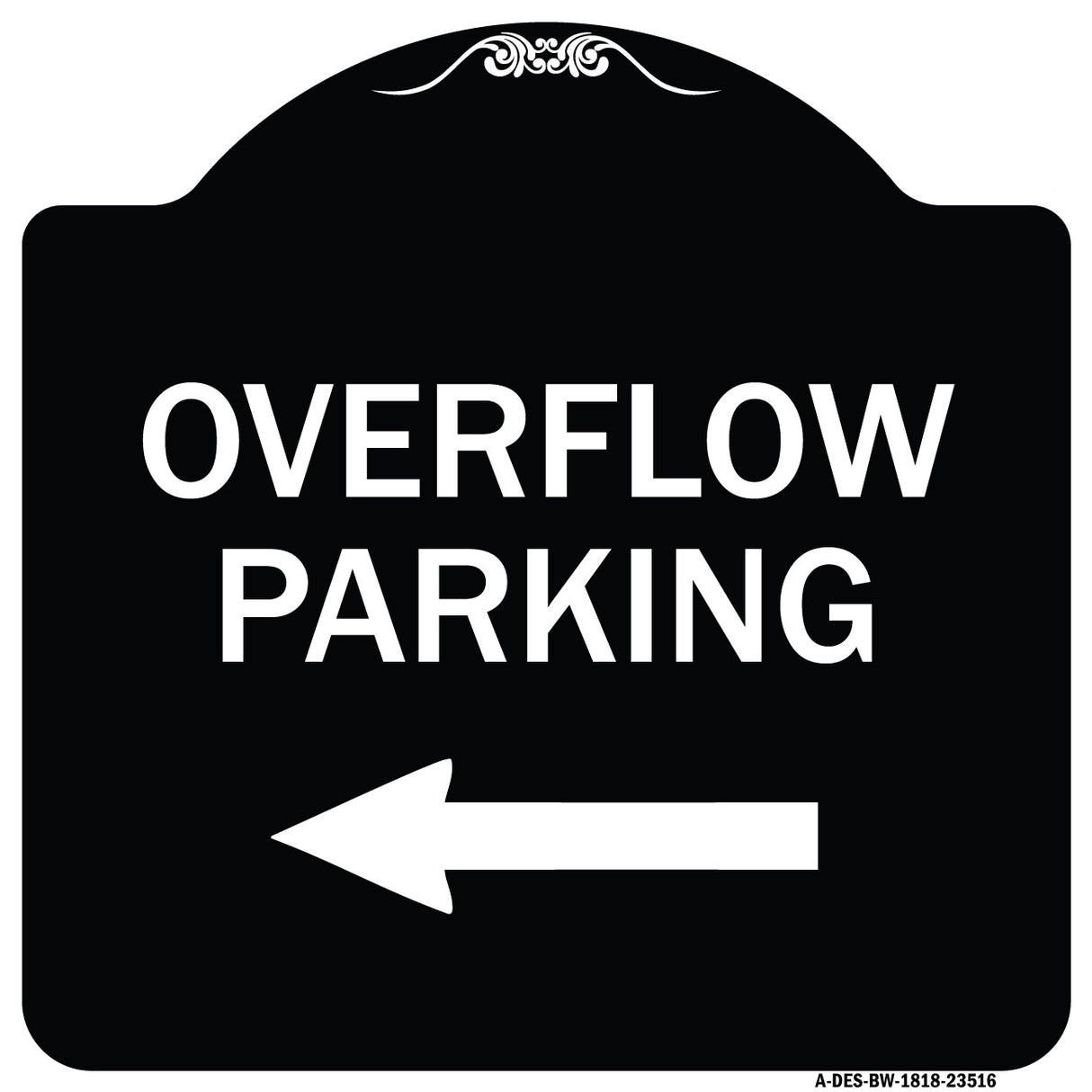 Overflow Parking with Left Arrow
