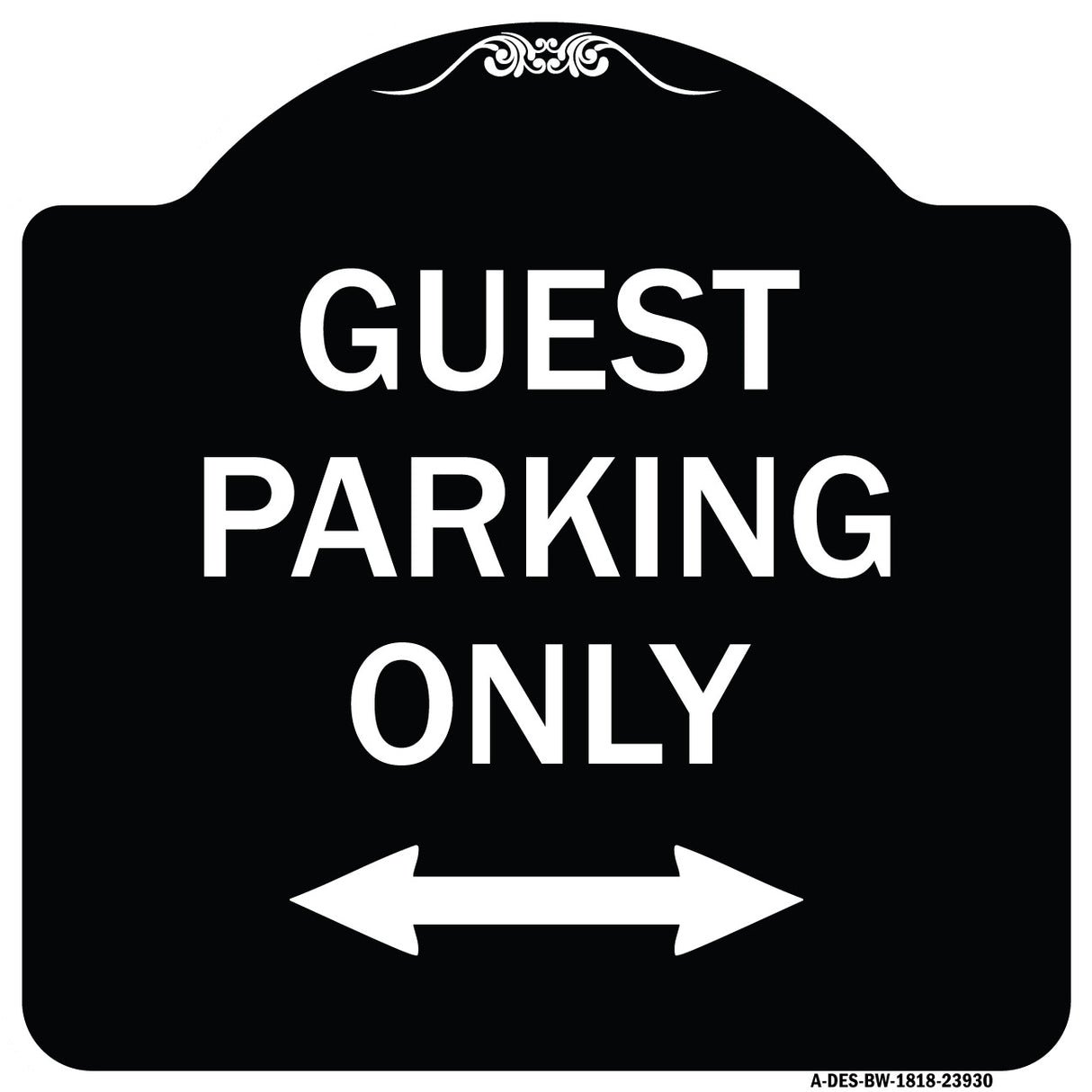 Guest Parking Only (With Bidirectional Arrow)