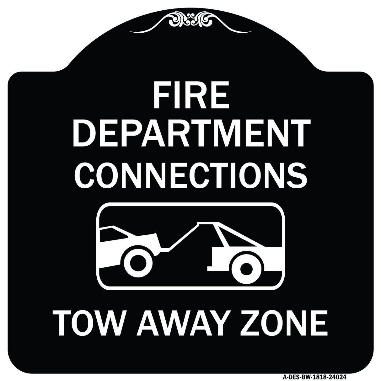 Fire Department Connection Tow Away Zone (With Graphic)