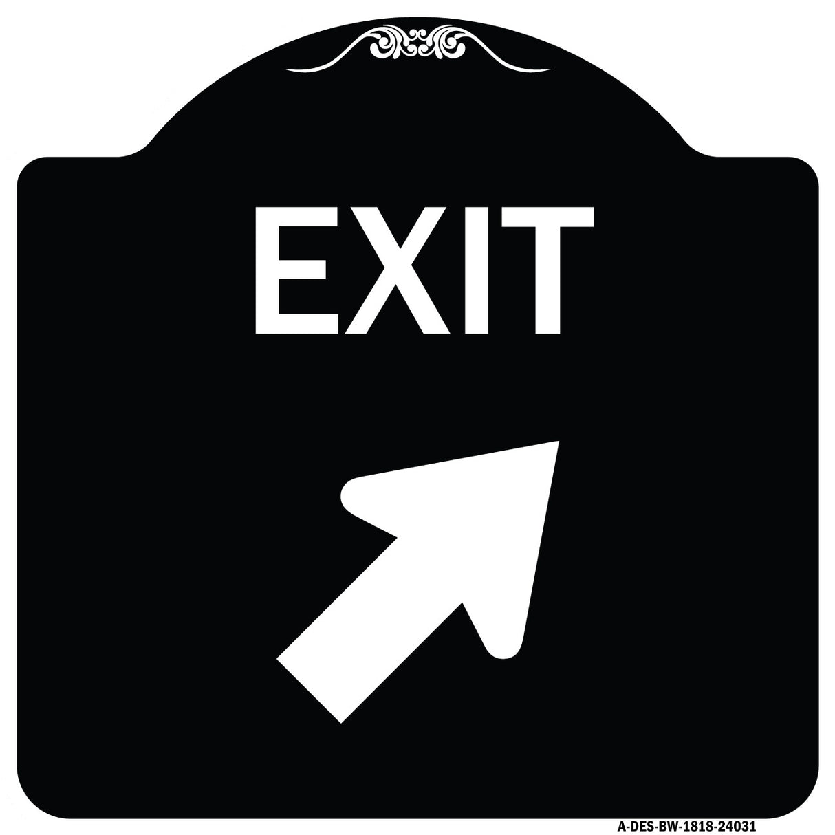 Exit Sign Exit with Right Arrow